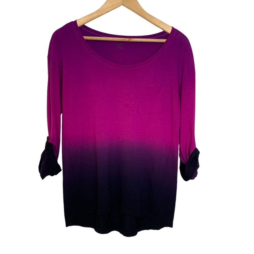 Women’s Ombré Long Sleeve Top - Picture 2 of 3